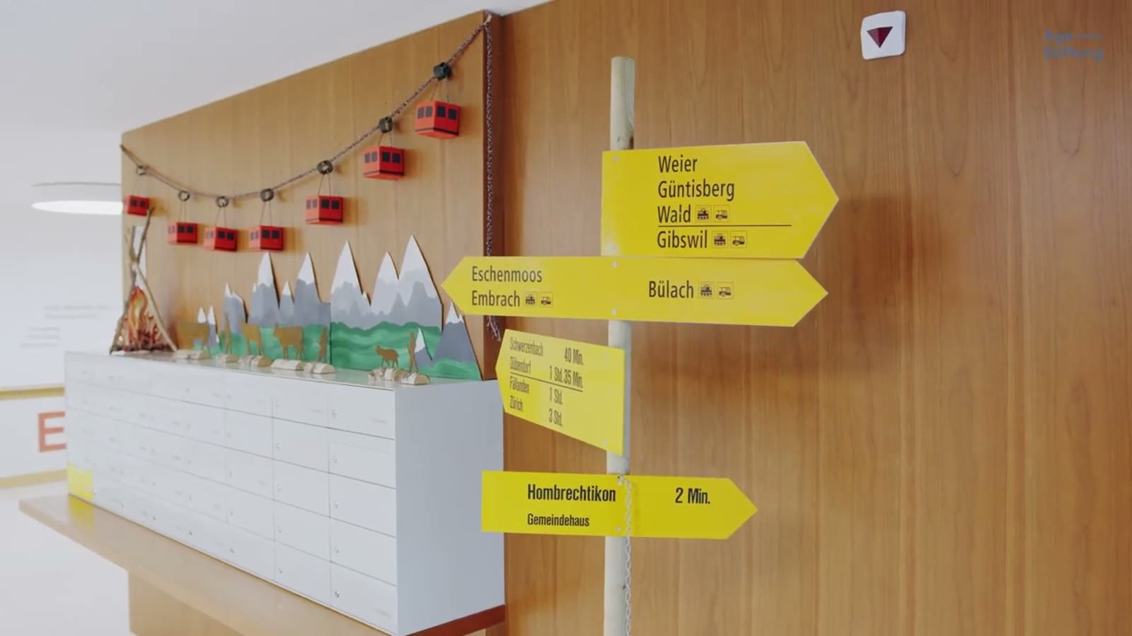 Zentrum Sunnegarte – Wegleitsystem im Haus