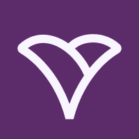 App-Icon: die weisse Bildmarke auf violettem Grund